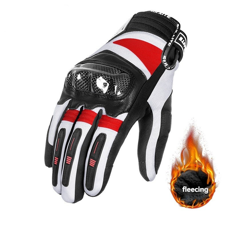 Carbon fiber full finger touch screen gloves-G14