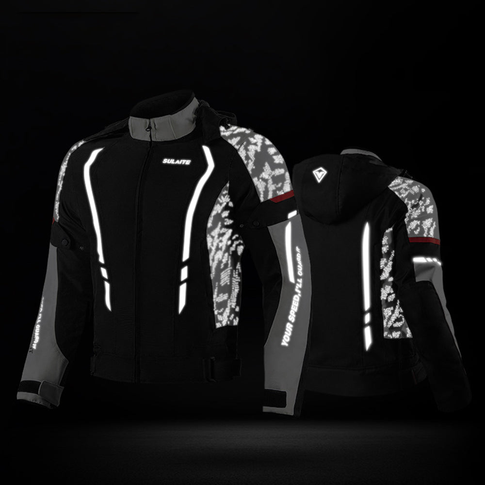 Warm and anti-fall knight equipment windproof racing suit-J16