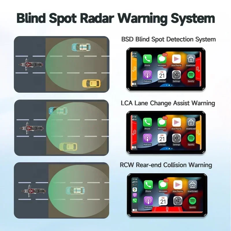 Motorcycle Recorder Dual Recording BSD 77G Millimeter Wave Radar-P09