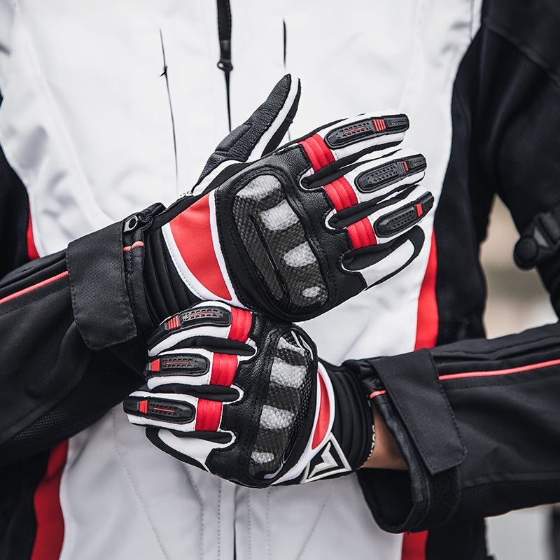 Carbon fiber full finger touch screen gloves-G14