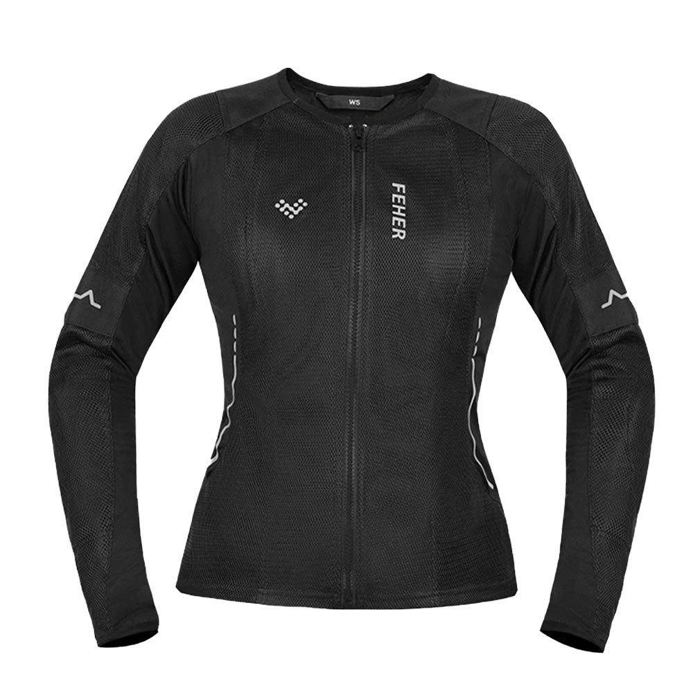 Women's Slim-Fit Breathable Mesh Motorcycle Jacket for Summer-J67