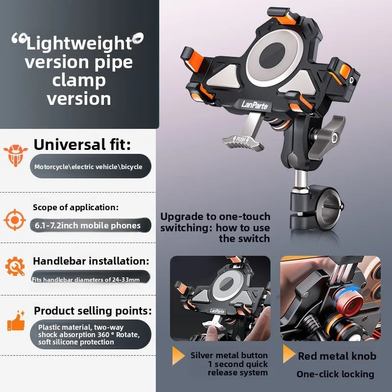 đ„Aluminum alloy double shock absorption mobile phone holder-M27