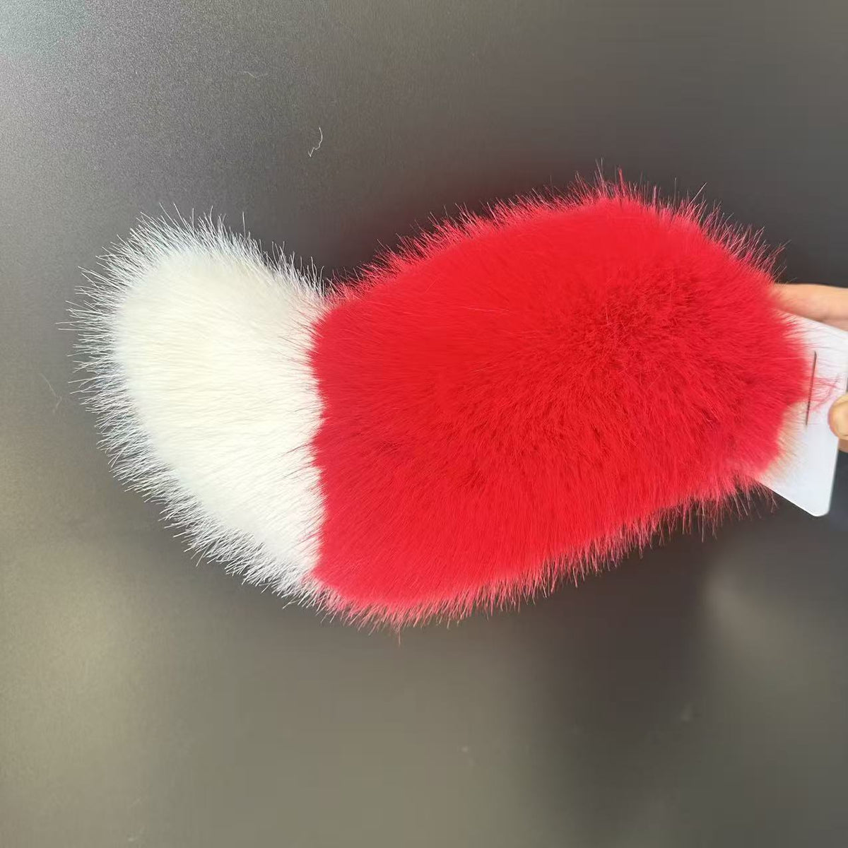 Plush fox tail prop for motorcycle cosplay – remote and voice-controlled-U02