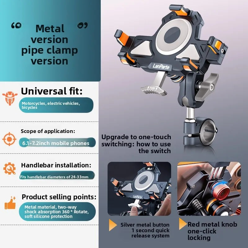 đ„Aluminum alloy double shock absorption mobile phone holder-M27