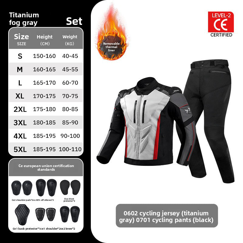 CE2 Certified Motorcycle Collision Protection Riding Suit - J13