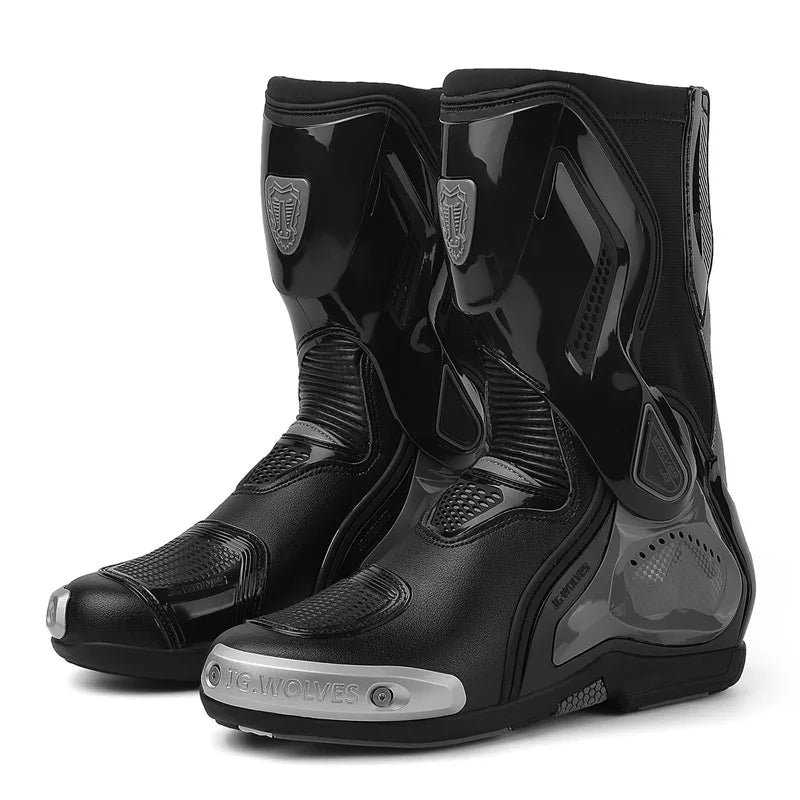 Anti-collision road breathable motorcycle riding boots-K08