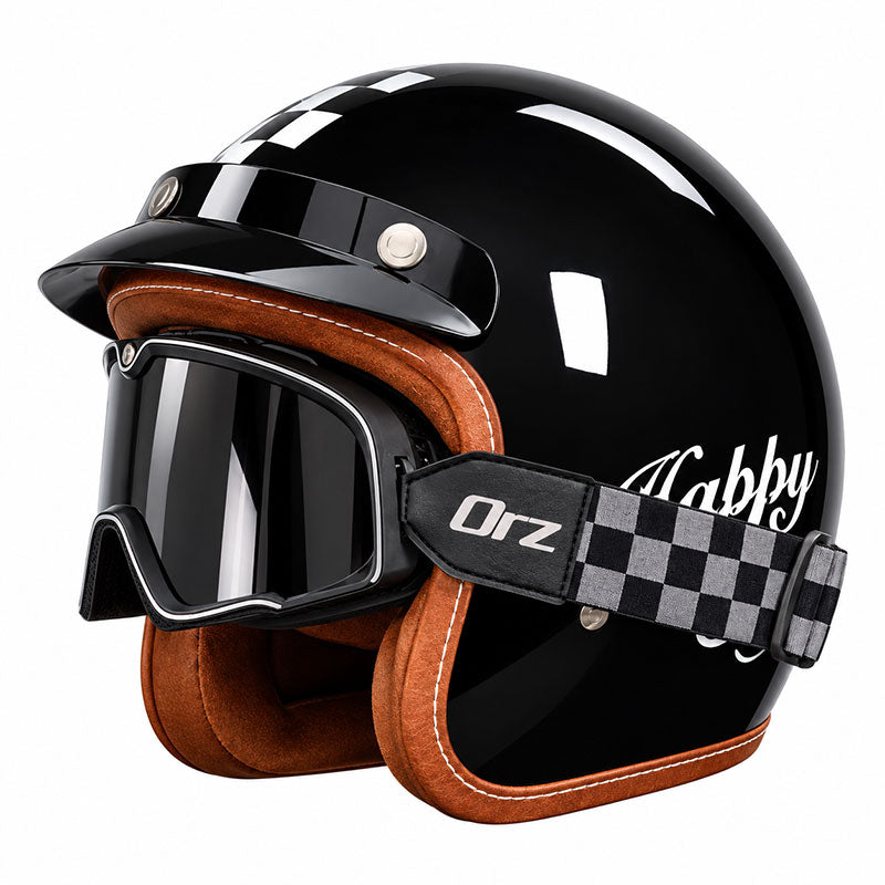 KTVMOTO Retro rally motorcycle helmet-I24
