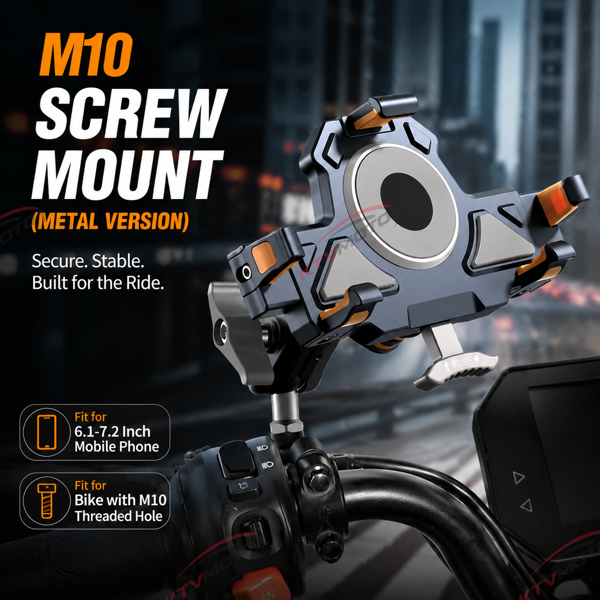 đ„Aluminum alloy double shock absorption mobile phone holder-M27