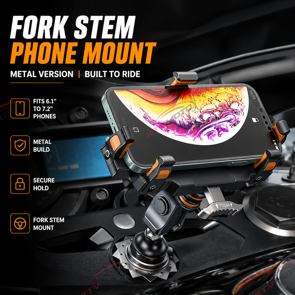 đ„Aluminum alloy double shock absorption mobile phone holder-M27