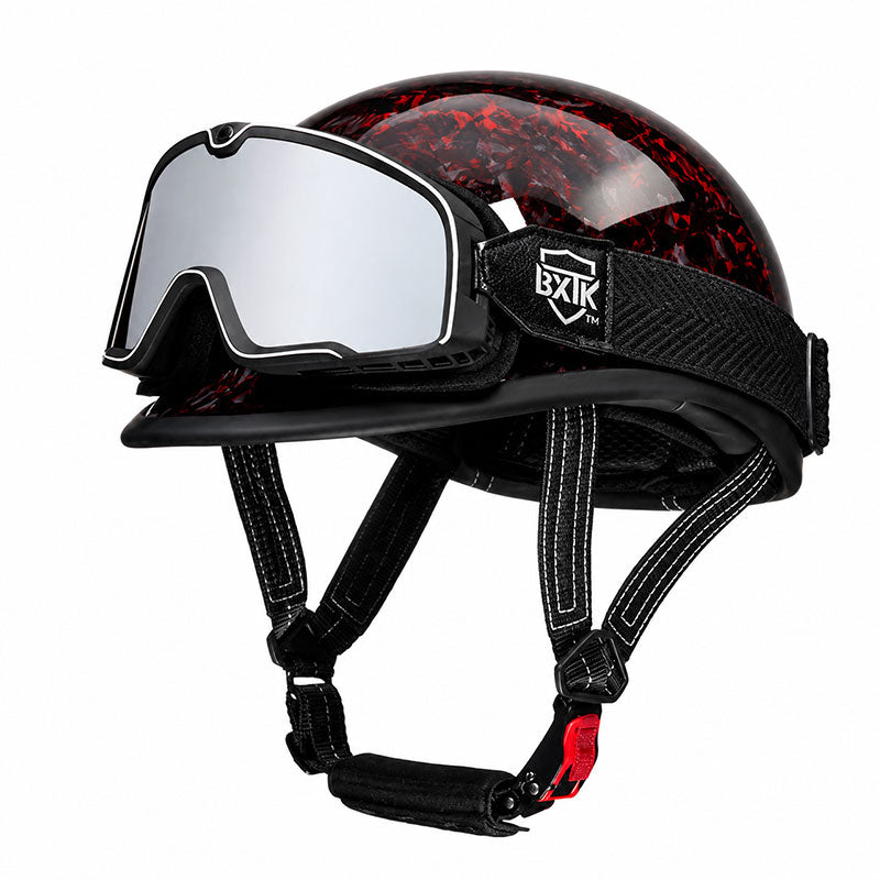 KTVMOTO Carbon fiber motorcycle half-helmet cruiser helmet-I52