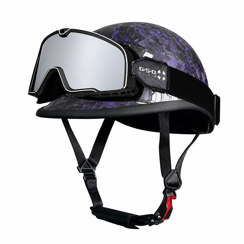 KTVMOTO Carbon fiber motorcycle half-helmet cruiser helmet-I52