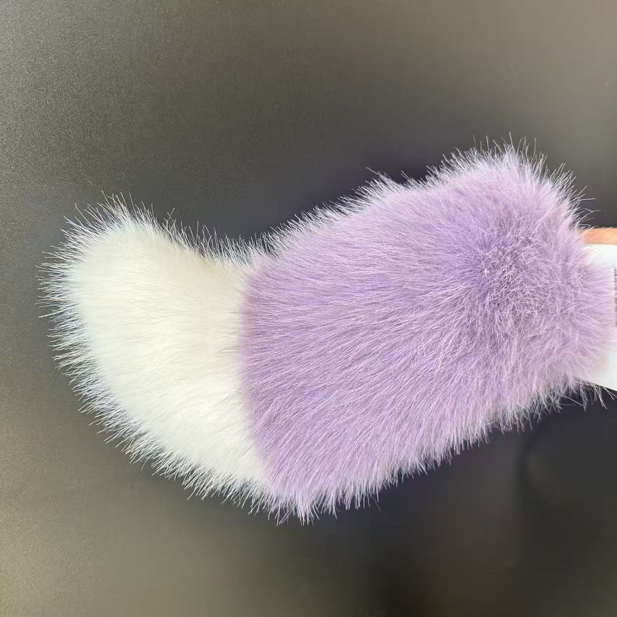 Plush fox tail prop for motorcycle cosplay – remote and voice-controlled-U02