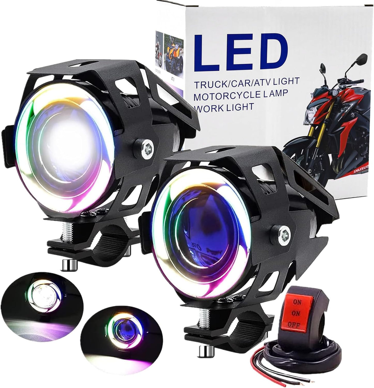 RGB colorful corner eye auxiliary light—D07
