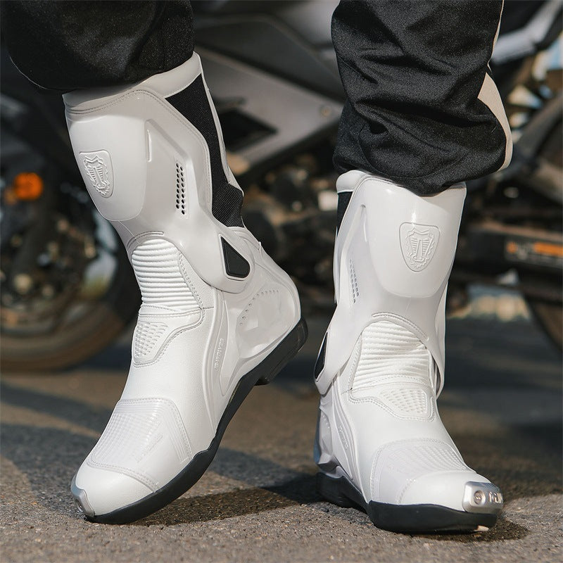 Anti-collision road breathable motorcycle riding boots-K08