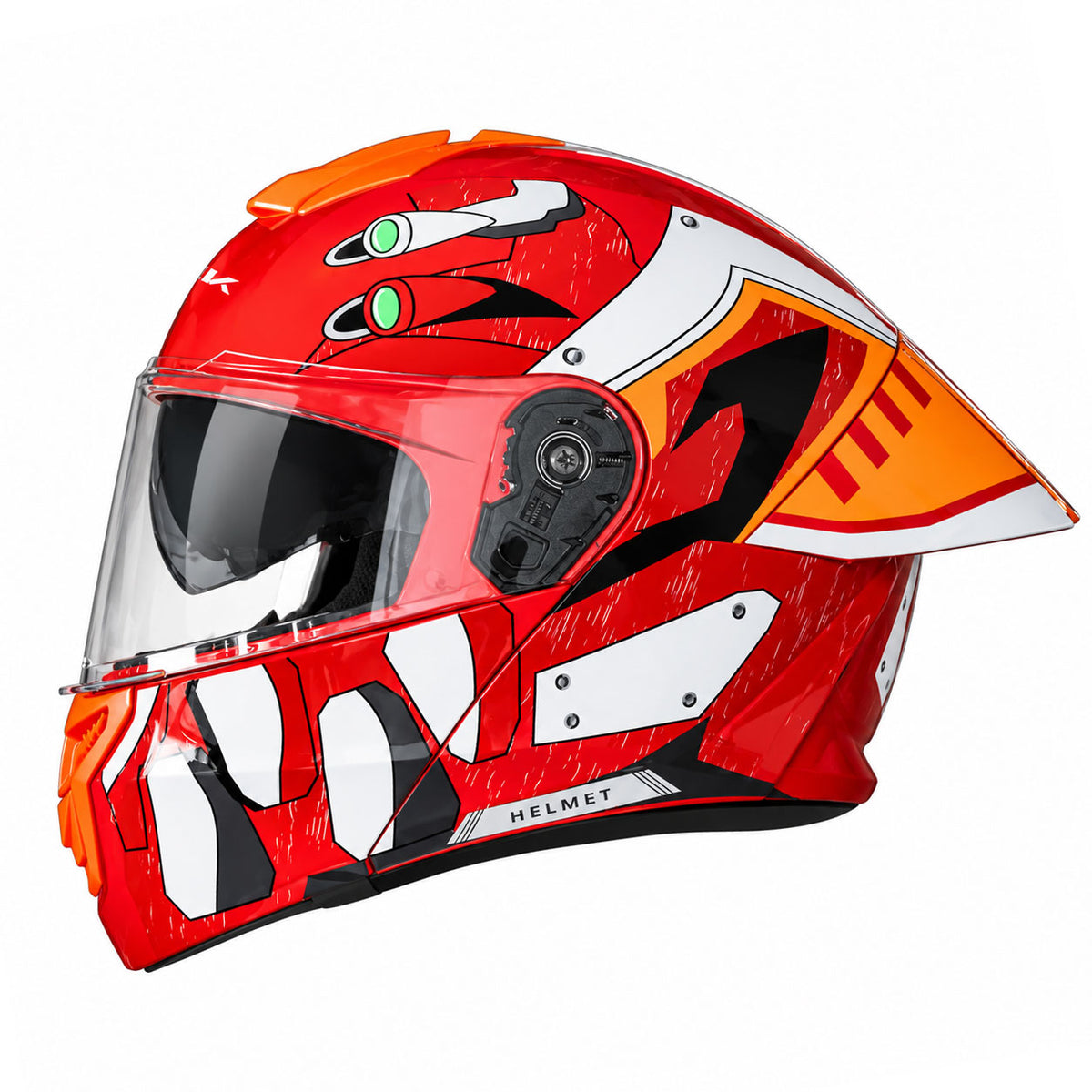 Full-face modular motorcycle helmet with dual visors-I286