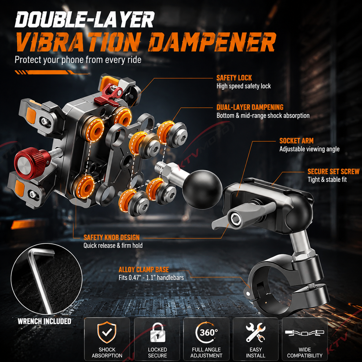 2025 Aluminum Alloy Shockproof Phone Holder-M32