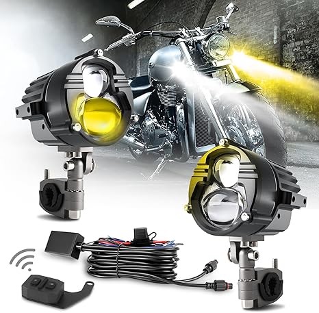 100W Motorcycle Fog Light 5 Modes-2 Pack-D09