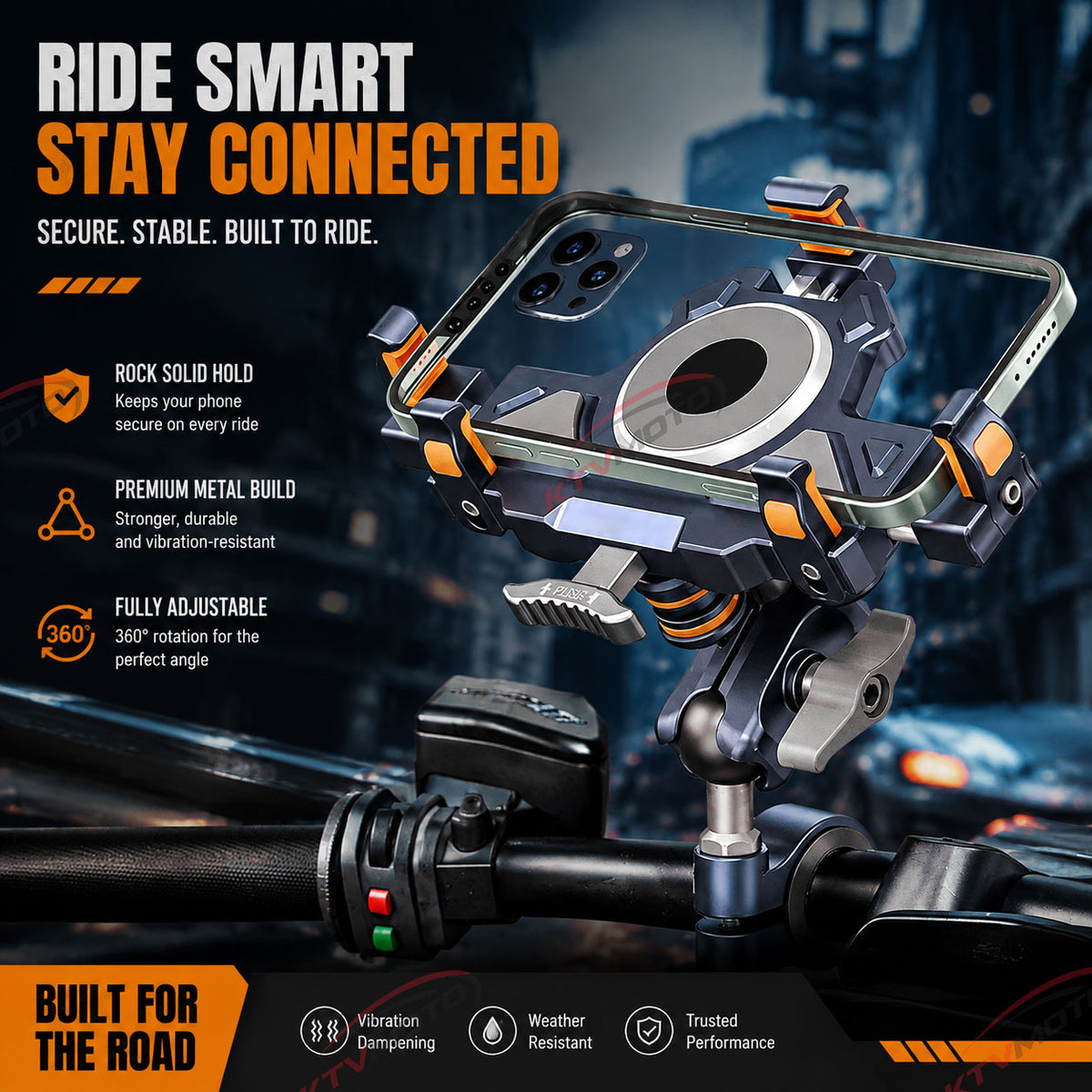 đ„Aluminum alloy double shock absorption mobile phone holder-M27