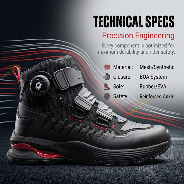 Motorcycle mesh breathable riding boots-K27