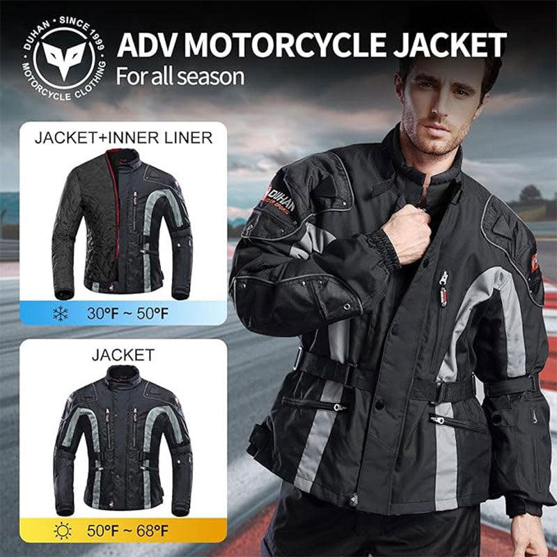 CE certified windproof 600D Oxford cloth motorcycle jacket - J01