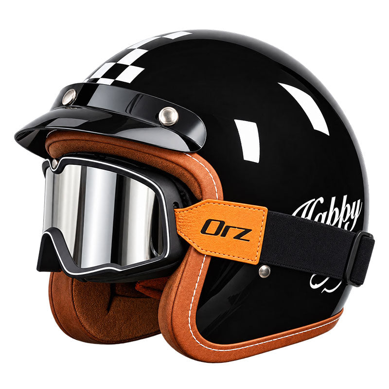 KTVMOTO Retro rally motorcycle helmet-I24