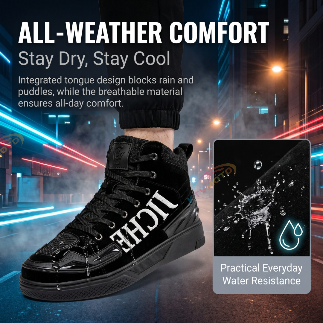 Embroidered streetwear-style motorcycle casual shoes-K49