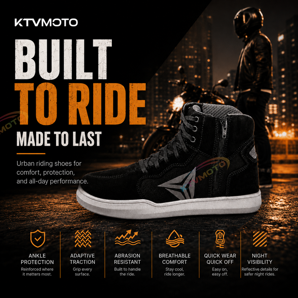 Motorcycle riding casual shoes-K56