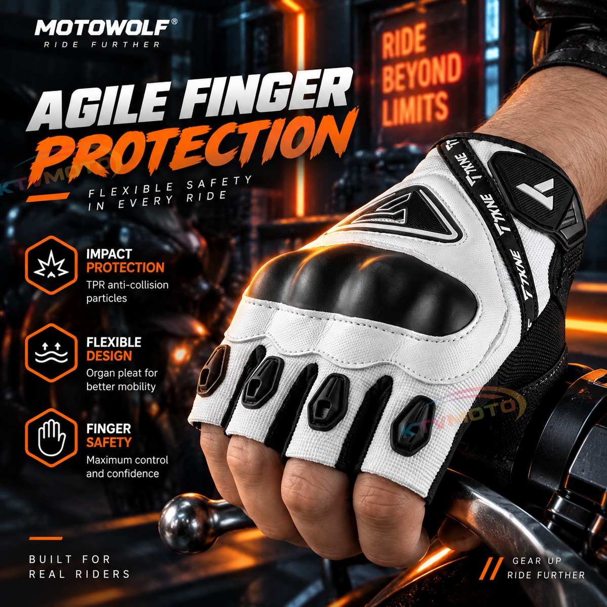 Carbon Fiber Motorcycle Gloves – Protective, Windproof & Touchscreen-Compatible-G60