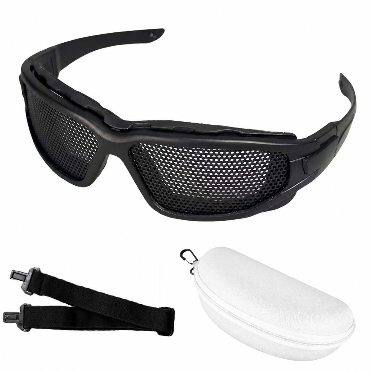 KTVMOTO Tactical Motorcycle Riding Goggles with Metal Mesh-H19