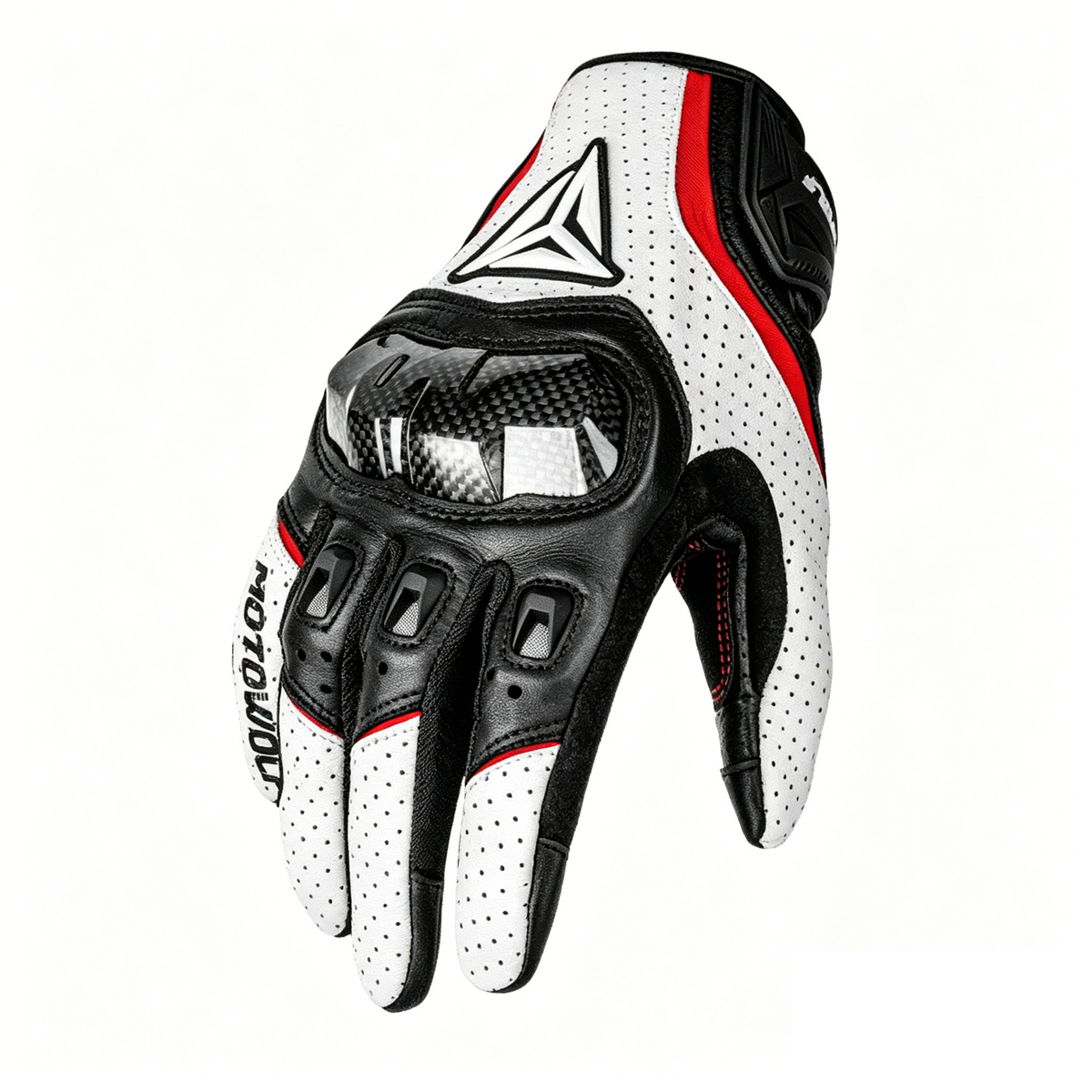 Breathable leather gloves with carbon fiber protective layer-G67