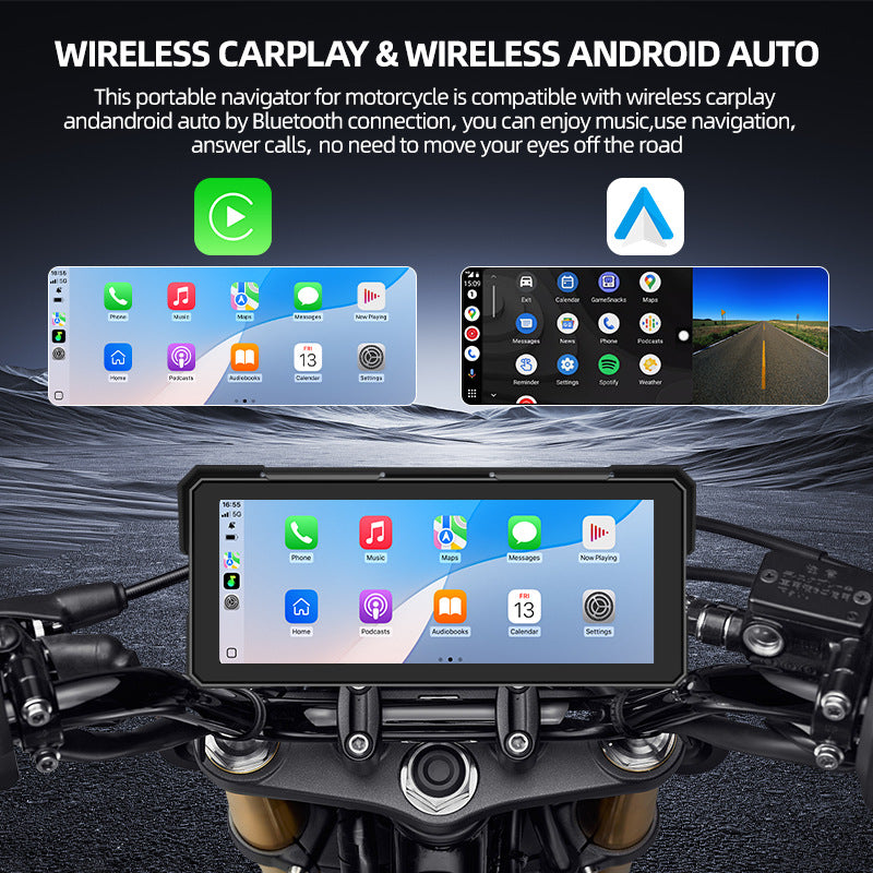 8.1-inch dual-display motorcycle navigation IP67 waterproof-P10