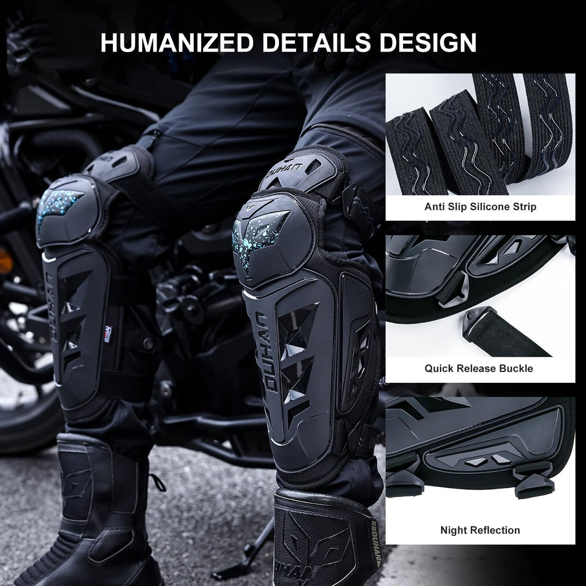 CE2 Motorcycle elbow and knee pads, adjustable protective gear - Y25