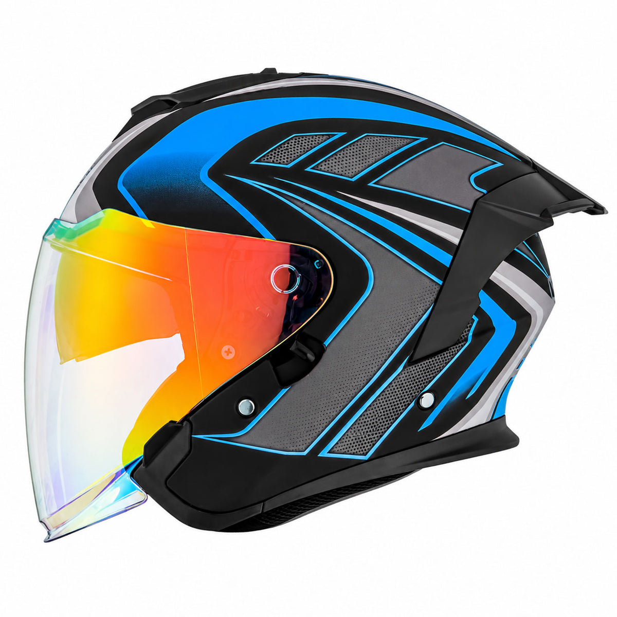 Dual-Visor Motorcycle Cruiser Helmet – Suitable for All Seasons-I294