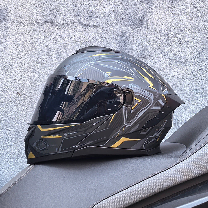 Motorcycle Flip Helmet Modular Full Face Double Visor Racing -I197