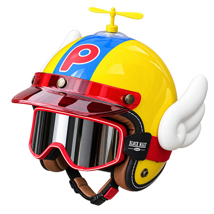 KTVMOTO Bowknot Wing Retro Open Face Motorcycle Helmet-I33
