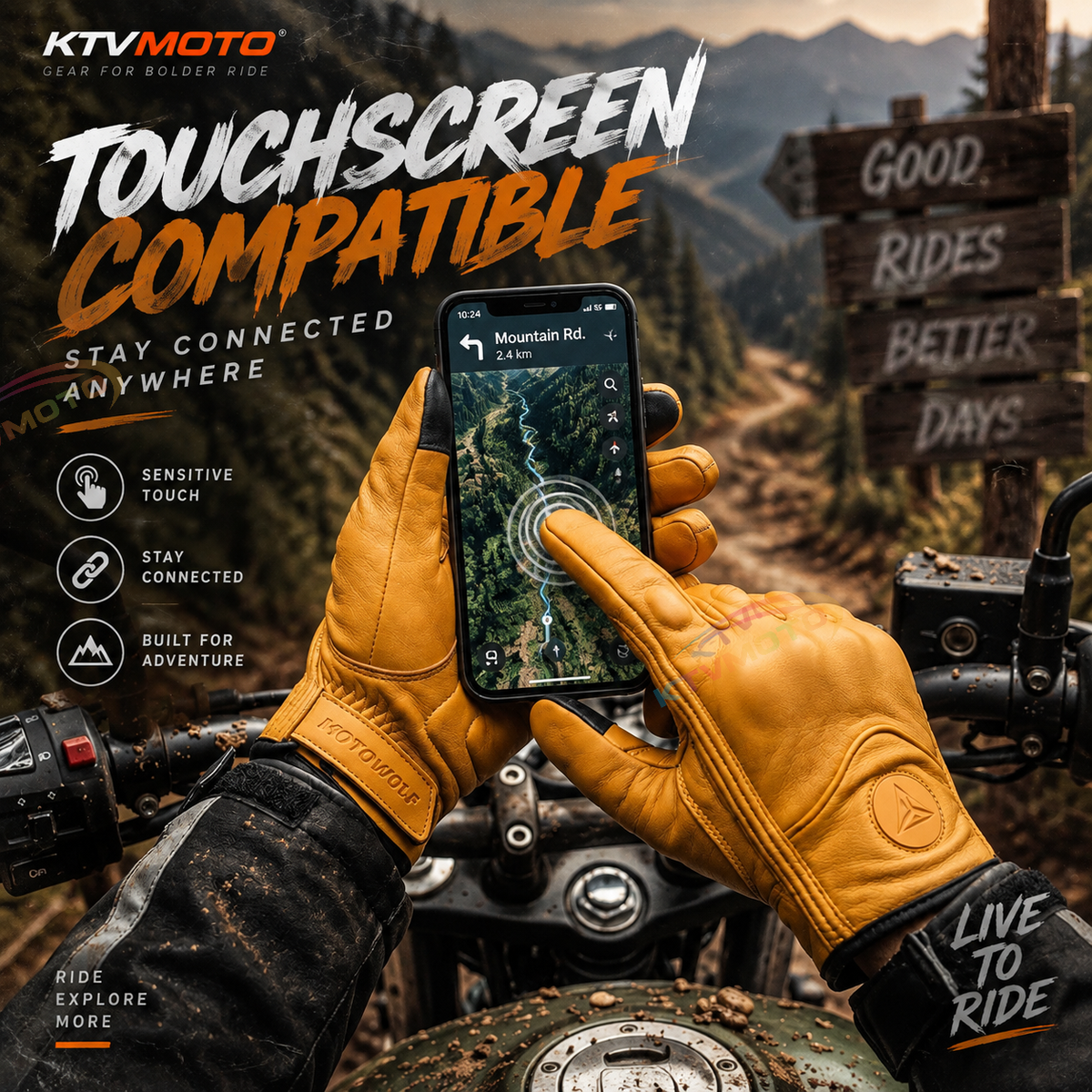 KTVMOTO Full-Finger Off-Road Motorcycle Gloves – Windproof | Breathable-G63