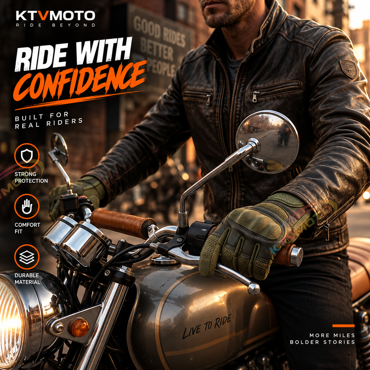 KTVMOTO Tactical motorcycle hard knuckle gloves-G55