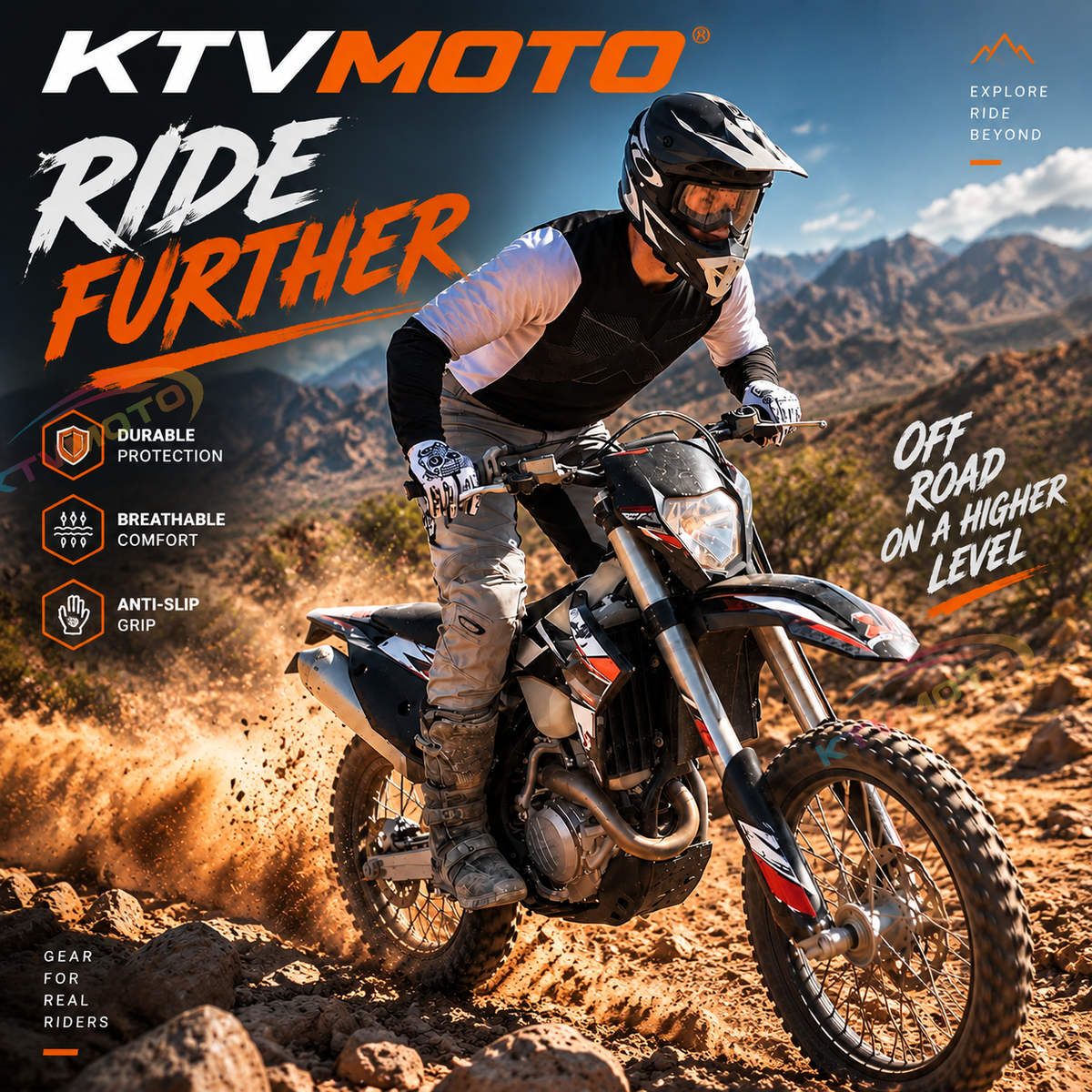 KTVMOTO Skull Pattern Motorcycle MTB Off-Road Cycling Gloves - G101