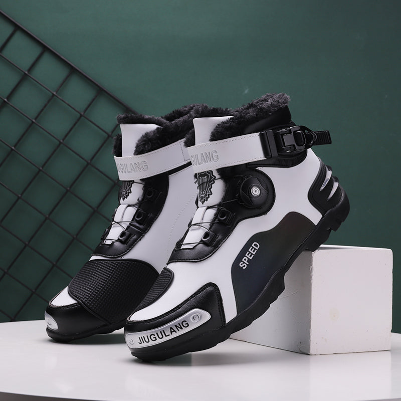 CE Certified Retro Genuine Leather Off-Road Motorcycle Boots - K15