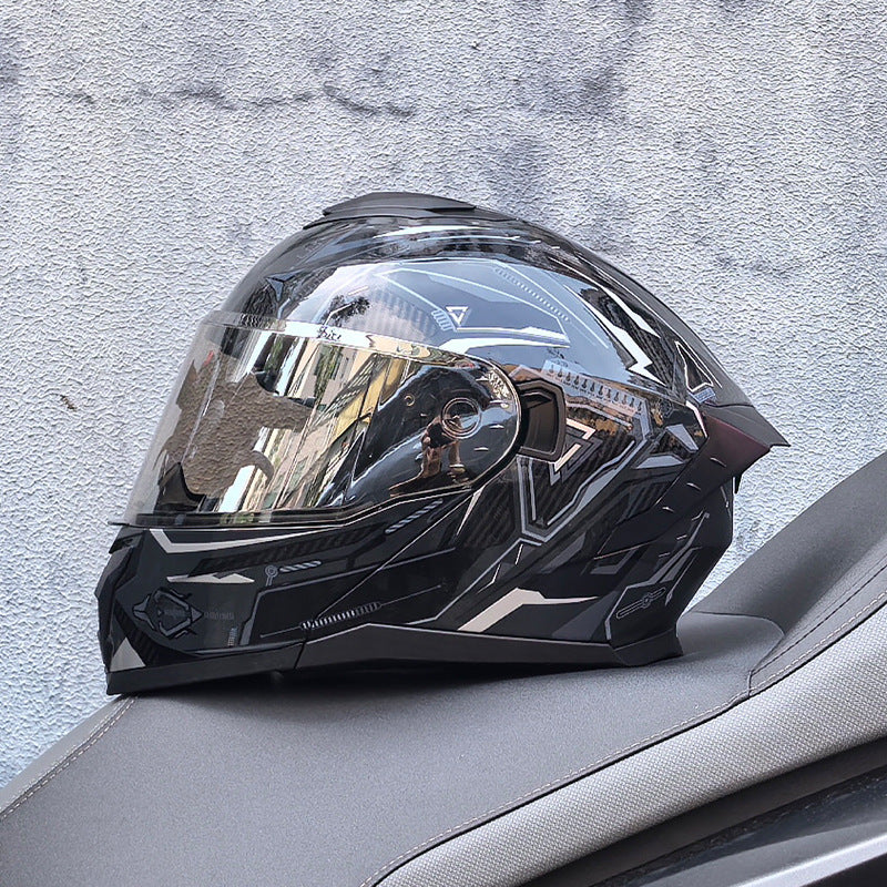 Motorcycle Flip Helmet Modular Full Face Double Visor Racing -I197