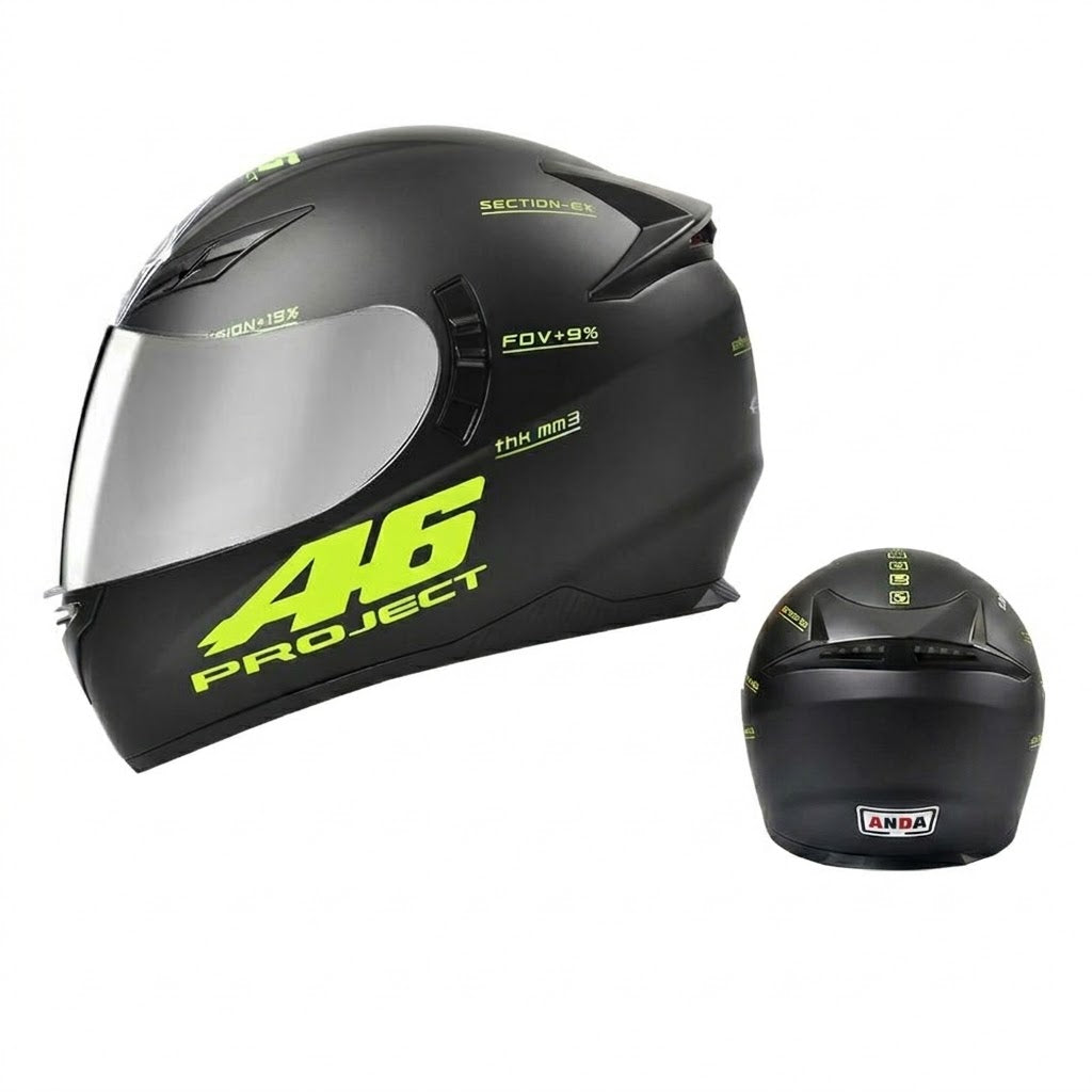 KTVMOTO Retro full-face motorcycle helmet with goggles-I91