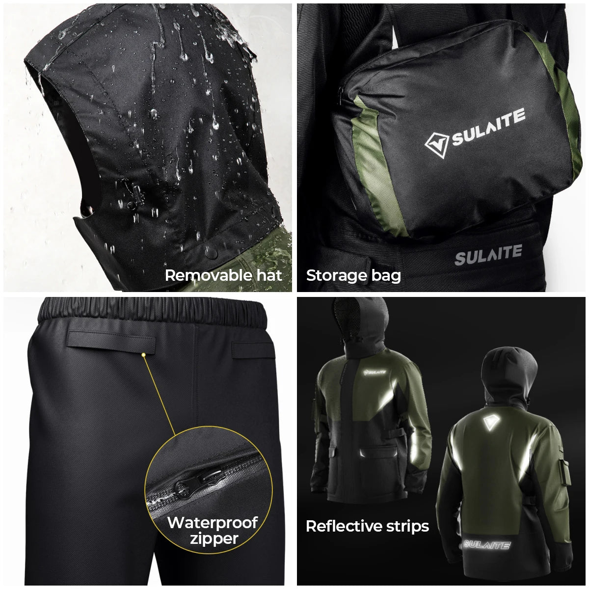 Motorcycle outdoor riding breathable rainproof split suit-C07