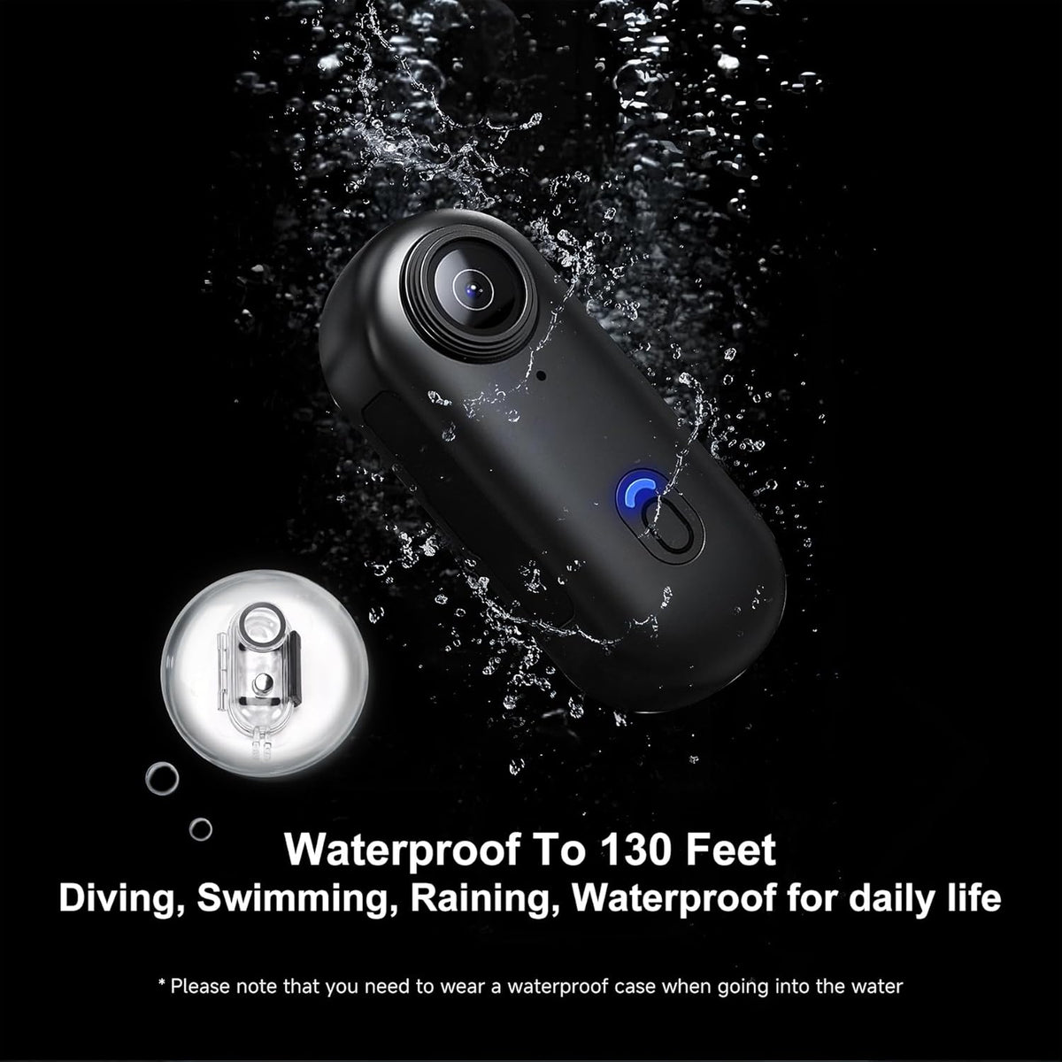 4K Thumb Action Camera | 128G Sports Camera for POV Photoshooting