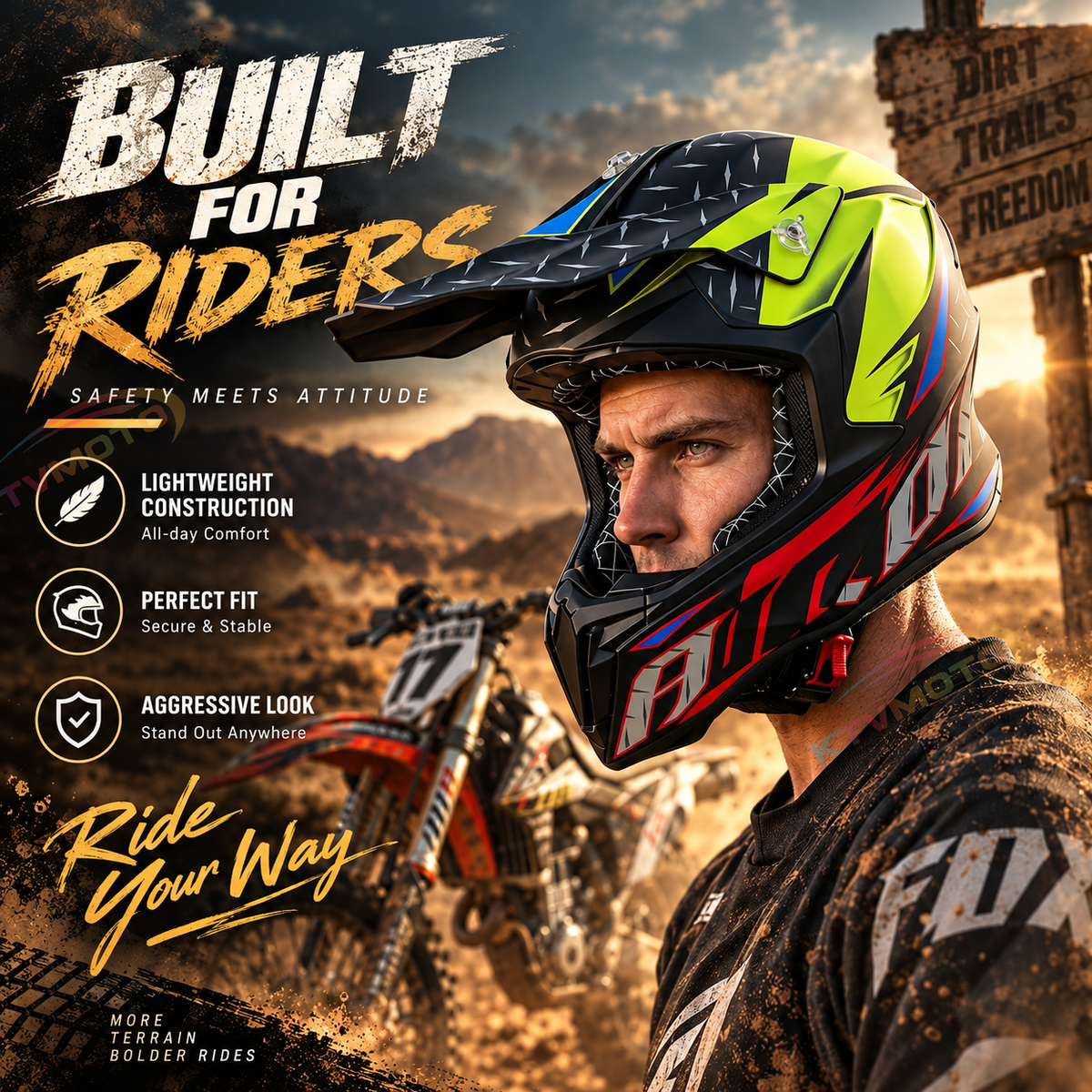 KTVMOTO Professional off-road motorcycle helmet-I46