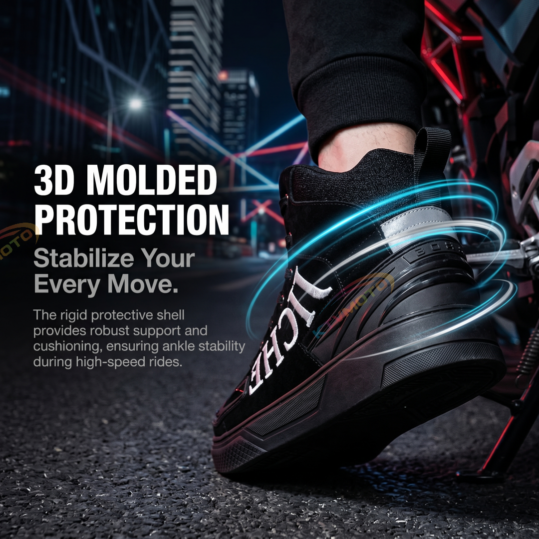 Embroidered streetwear-style motorcycle casual shoes-K49