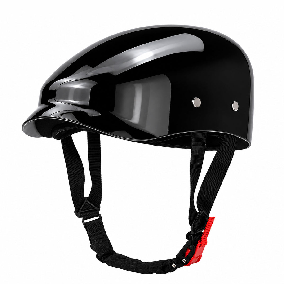 Retro-style carbon fiber beret-style motorcycle helmet-I285