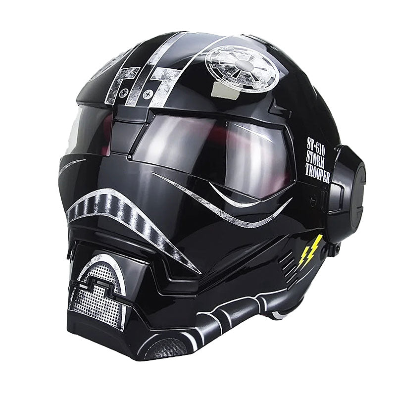 Sci-Fi Robot-Style Full-Face Helmet-I11
