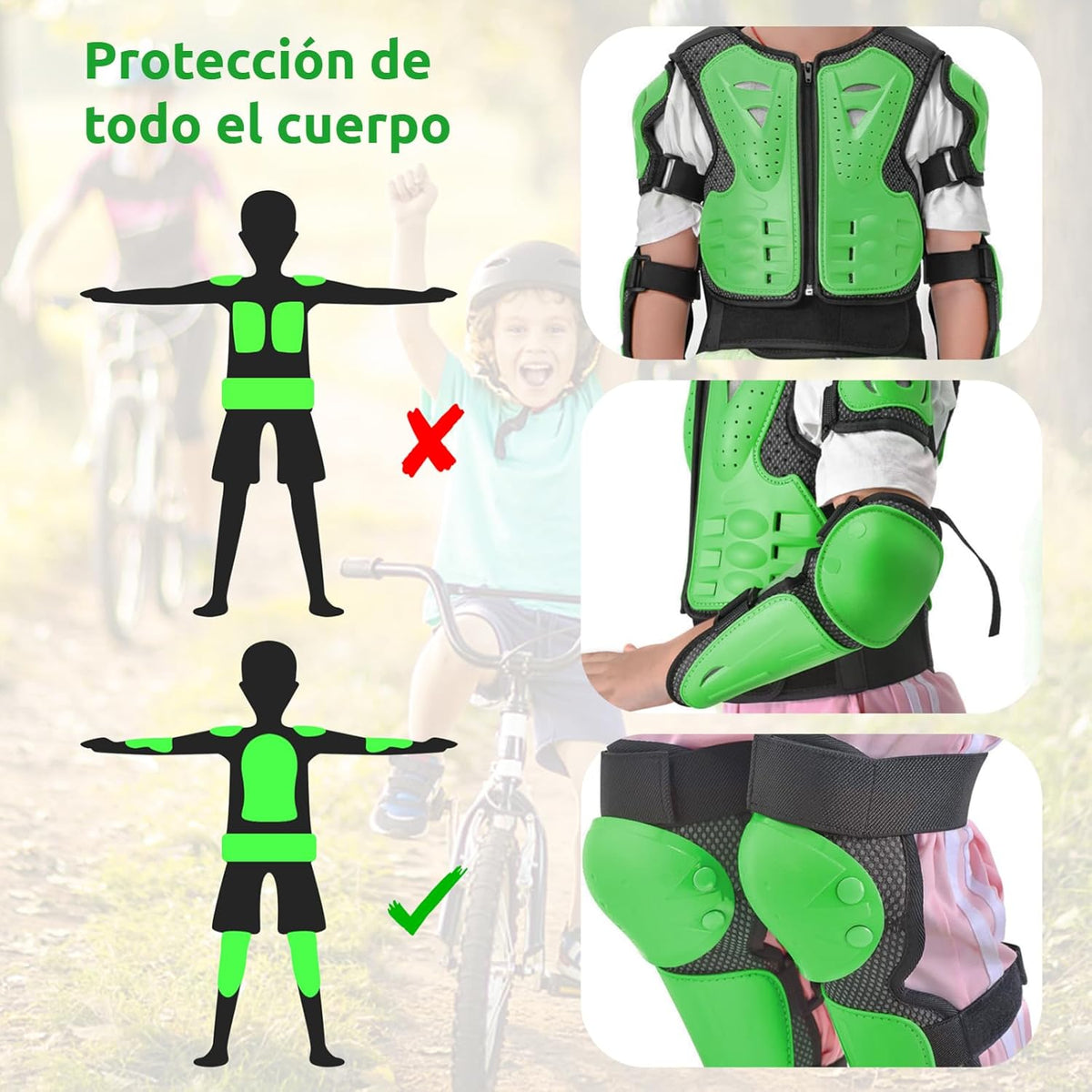 Teenager 5-piece off-road motorcycle gear set - F7