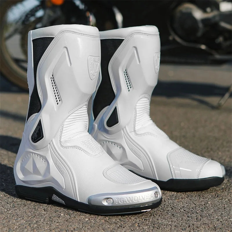 Anti-collision road breathable motorcycle riding boots-K08