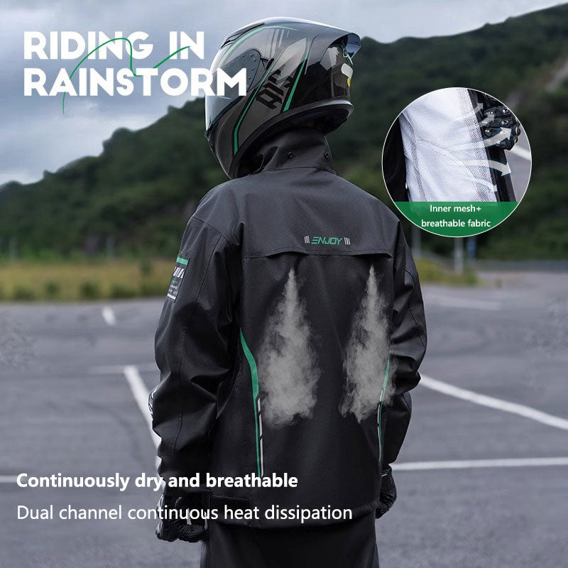 Split type riding raincoat set-C02